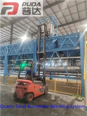 Kvarts sand automatiskt batching system
